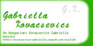 gabriella kovacsevics business card